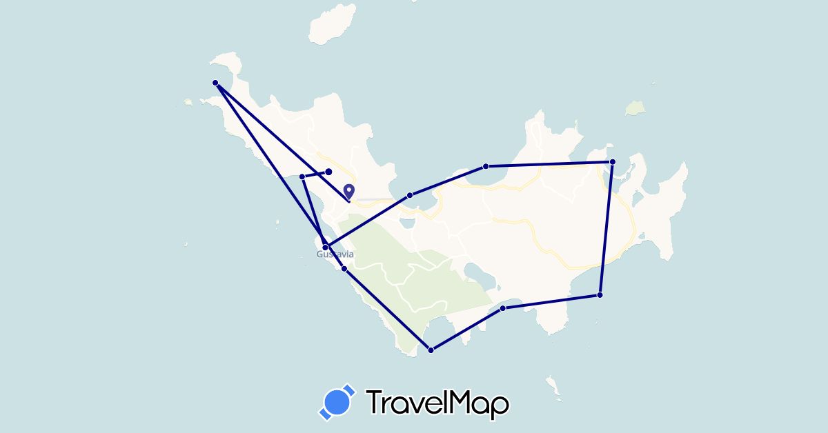 TravelMap itinerary: driving in Saint Barthélemy (North America)